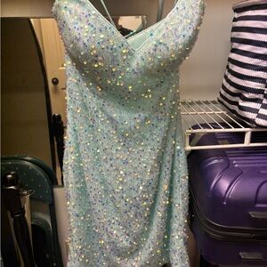 ADORA Light Blue Sequin Dress